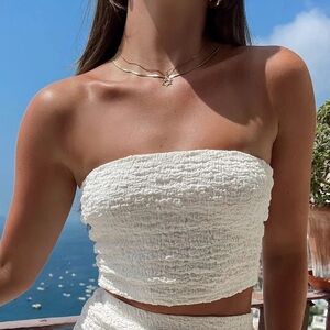 Princess Polly Martha Tube Top White Size 8